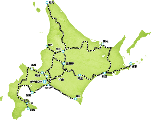 北海道列車路線図